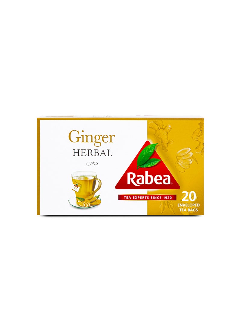 Rabea tea Ginger Tea 20 Teabags (24g) - Image 1
